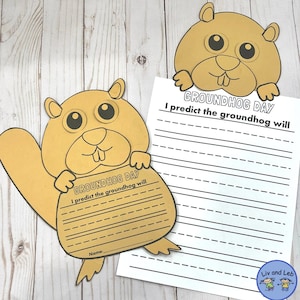 Groundhog Day Craft & Writing Activity: Classroom Printable