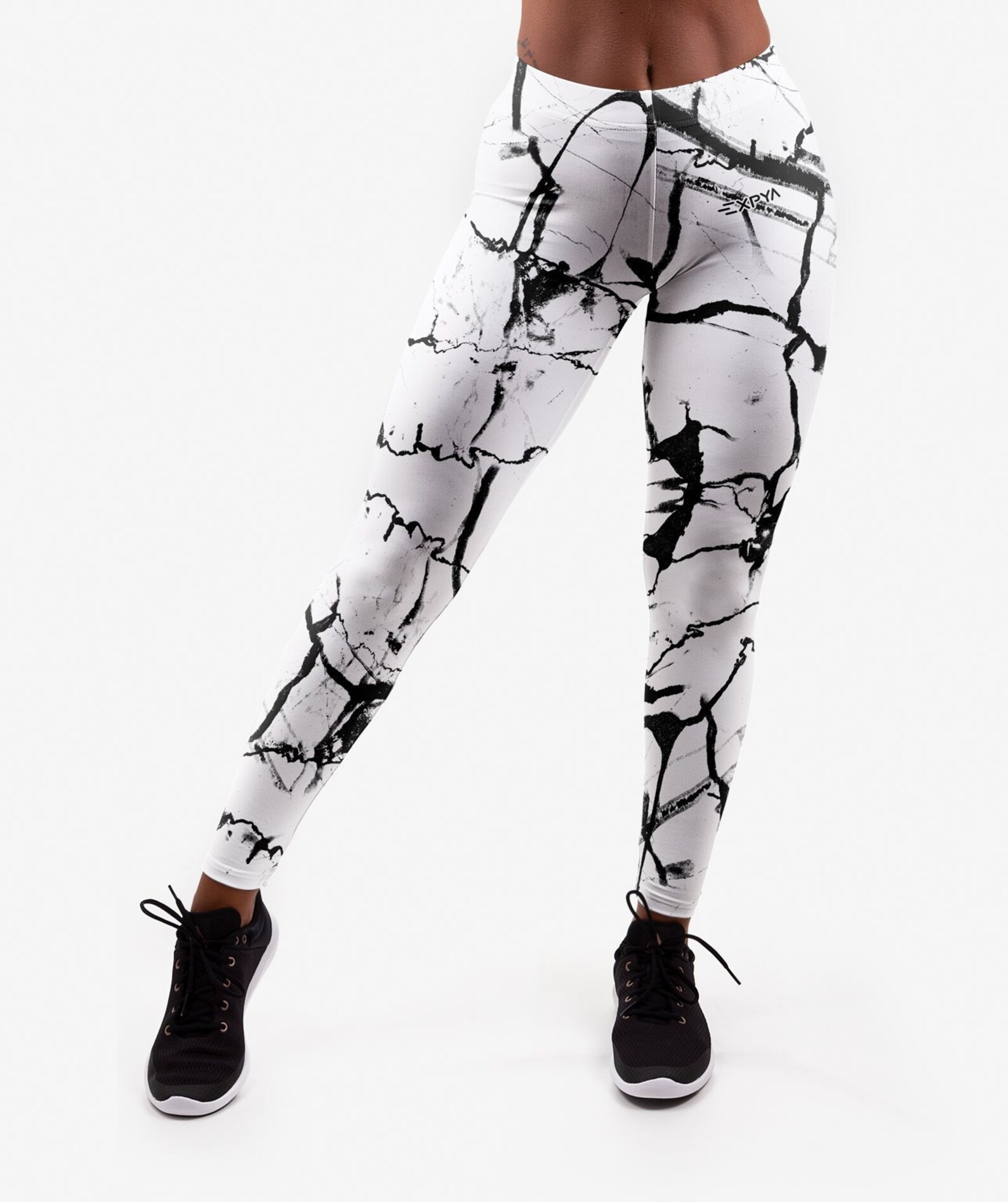 White Marble Leggings White and Black Womens Workout Leggings Etsy