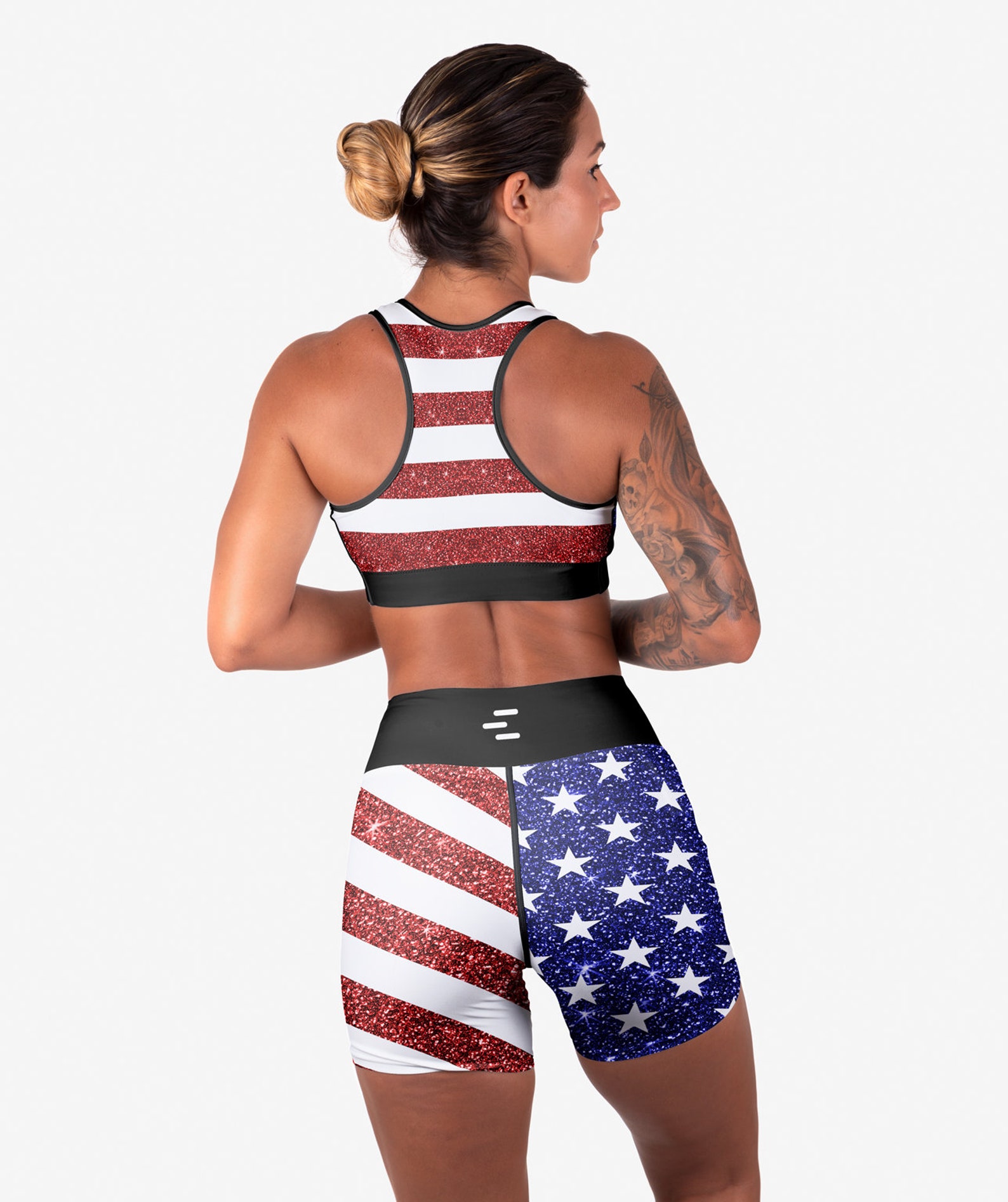 American Flag High Waist Shorts 4th July Usa Flag Womens Etsy