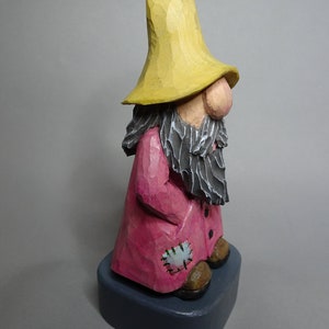 Wood Carving Home Gnome Hand Carved Elf Wood Carving Caricature Hand Carved Christmas Decor Hand Painted image 9