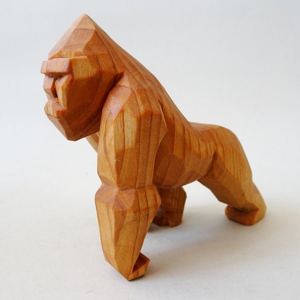 Gorilla Wooden Carving Etsy
