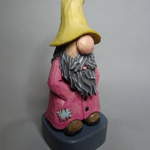 Wood Carving Home Gnome Hand Carved Elf Wood Carving Caricature Hand Carved Christmas Decor Hand Painted image 10
