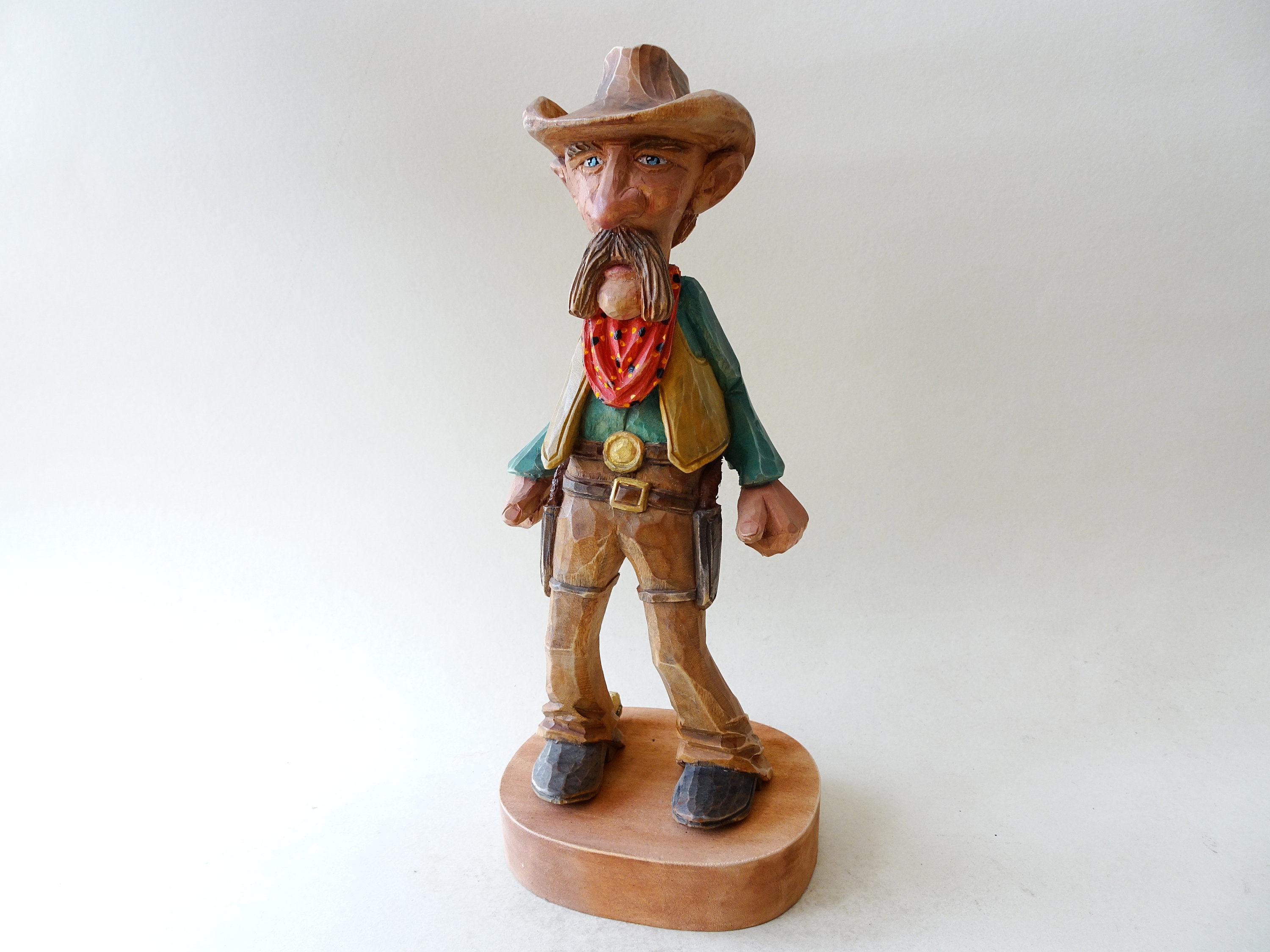 Carved wood cowboy - Etsy 日本