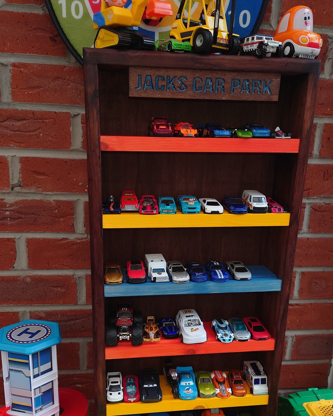 Personalised Toy Car Park Shelves Etsy