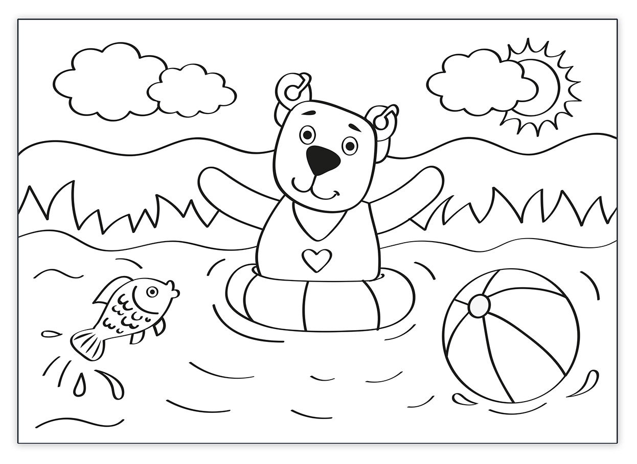 Emma With Hearing Aids Colouring Page for Hearingimpaired Kids and