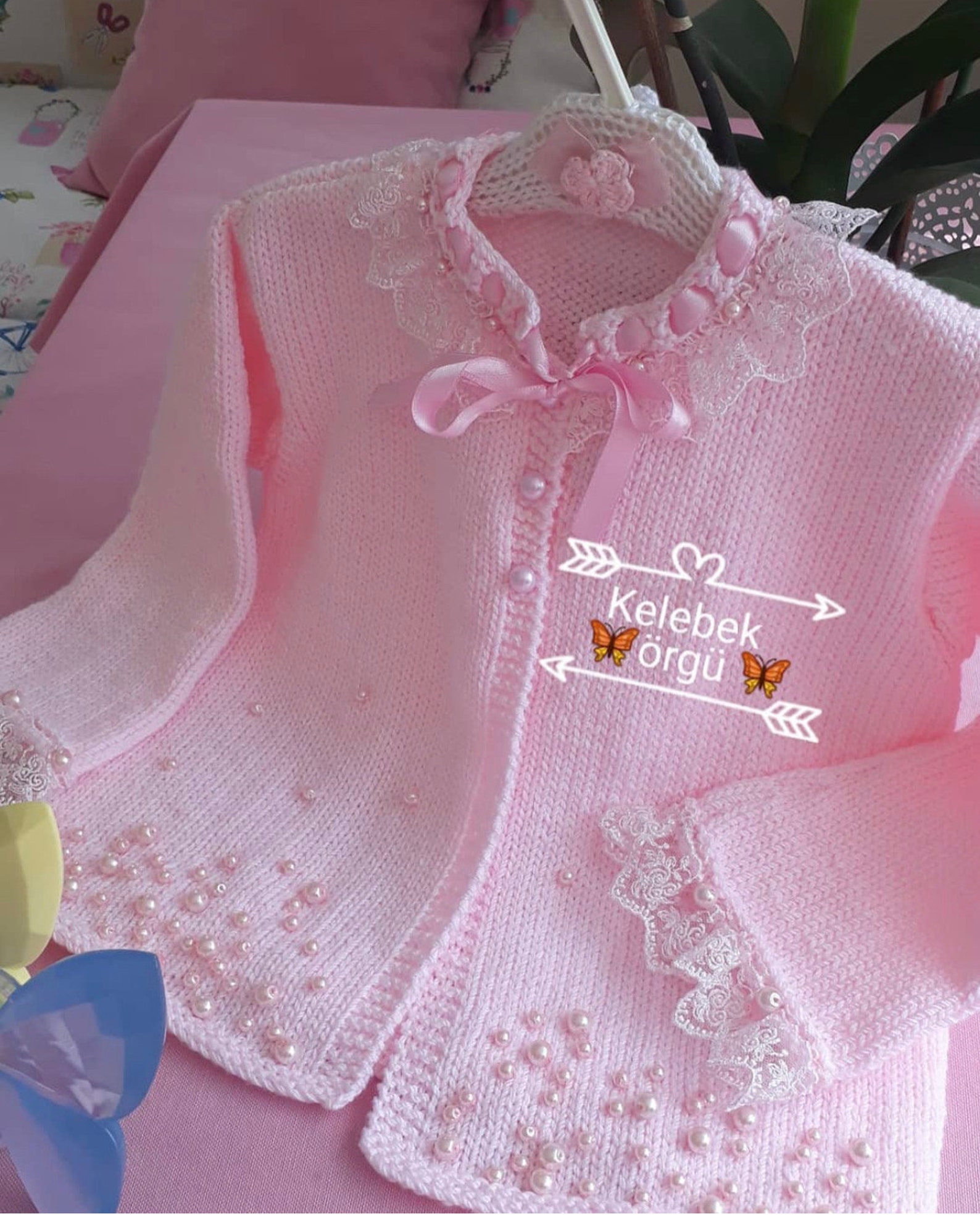 Baby Girl Cardigan, Pink Baby Cardigan, Newborn Baby Gift Clothing