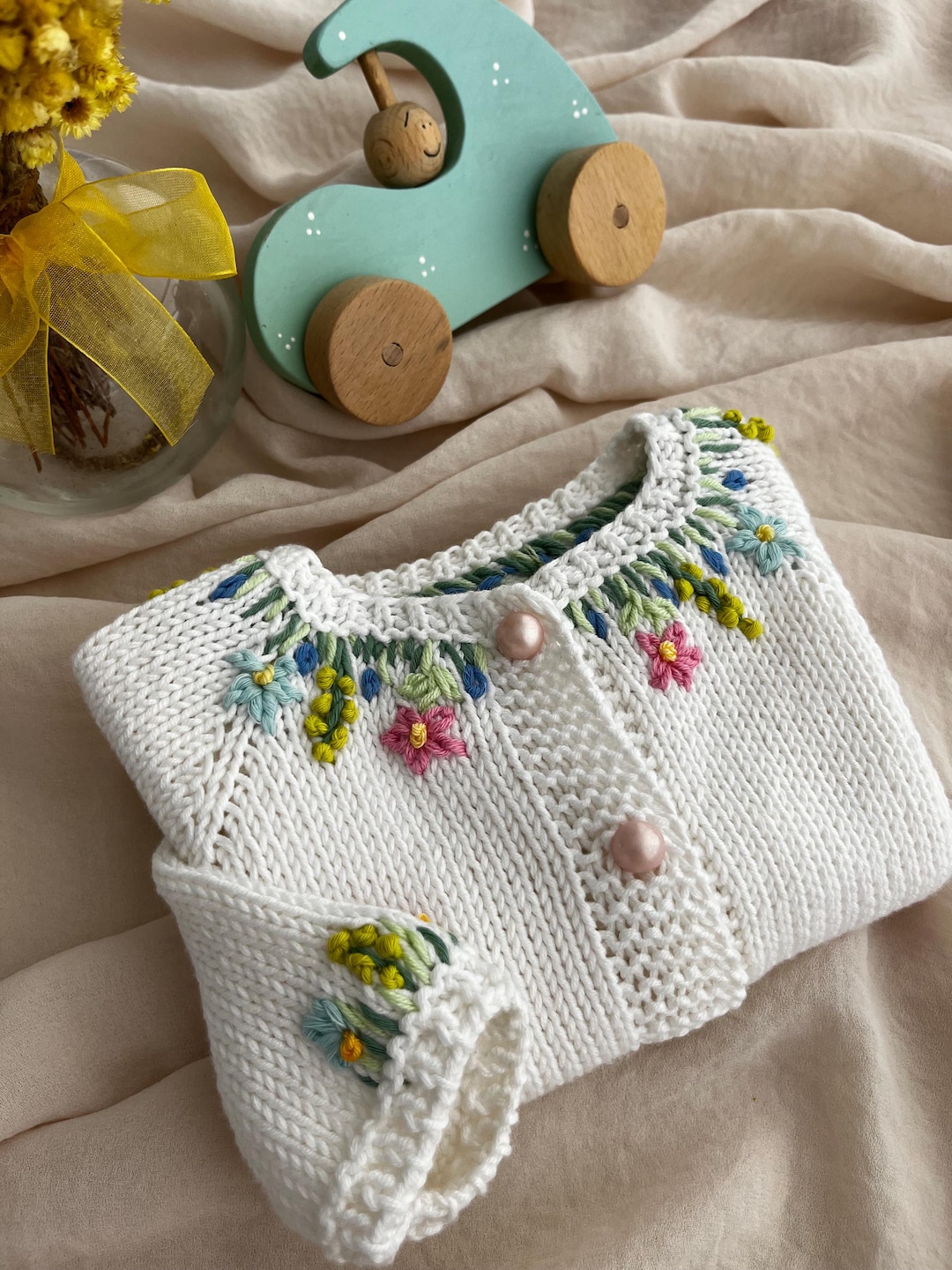 soft rib cotton baby cardigan tomato main image 1