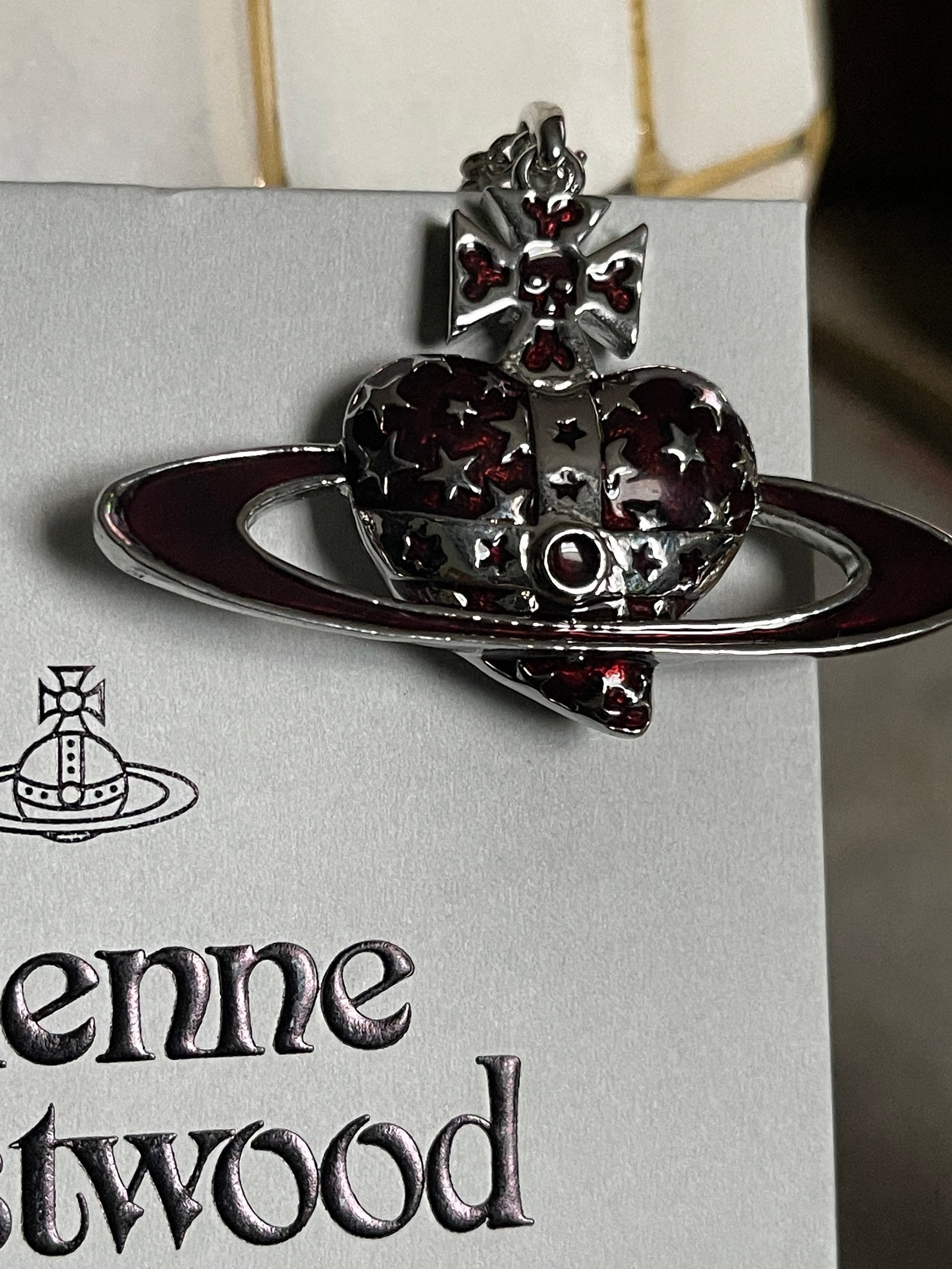 Vivienne Westwood Skull Heart Orb Necklace | Etsy