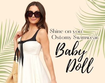 Ostomy Swimwear - BABY DOLL - Summer with confidence | Colostomy bag covers for Swimming | Ileostomy bag covers for Women | SIIL Ostomy