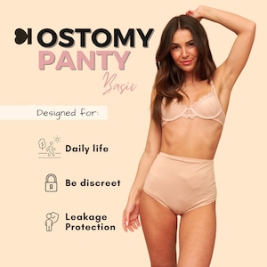 Sous-vêtement pour stomie SIIL Beige | Housses de sac de stomie | Housses pour stomie | Vêtements pour stomie Sous-vêtements pour colostomie pour iléostomie