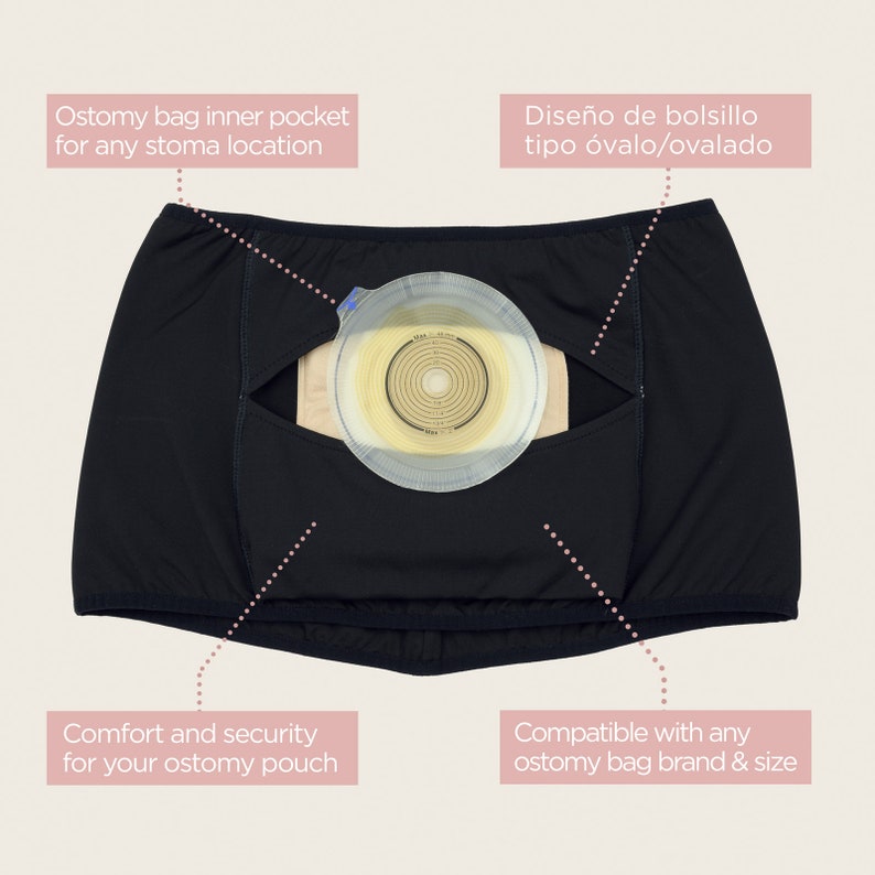 Ostomy Wrap Black, Ostomy Underwear, Premium Ostomy Belt for Women