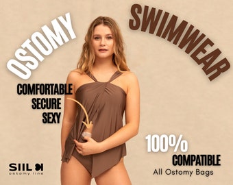 Costumi da bagno per stomia Petra / Ostomia SIIL / Copri sacche per colostomia per il nuoto / Copri sacche per stomia / Abbigliamento per ileostomia / Abbigliamento per stomia