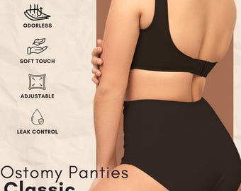 Ostomy Underwear Plus Size XL to 3XL | SIIL High Waist Stoma Bag Support Large Fit Colostomy