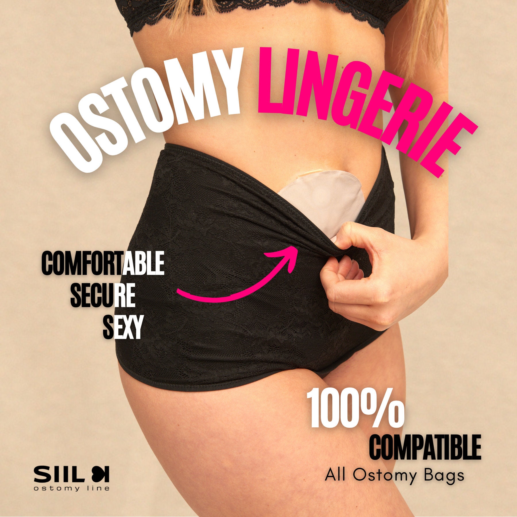 SIIL Ostomy Underwear Lingerie Stoma Bag Covers Ileostomy Underwear Ostomy  Wrap Ostomy Bag Covers Colostomy Clothing -  UK