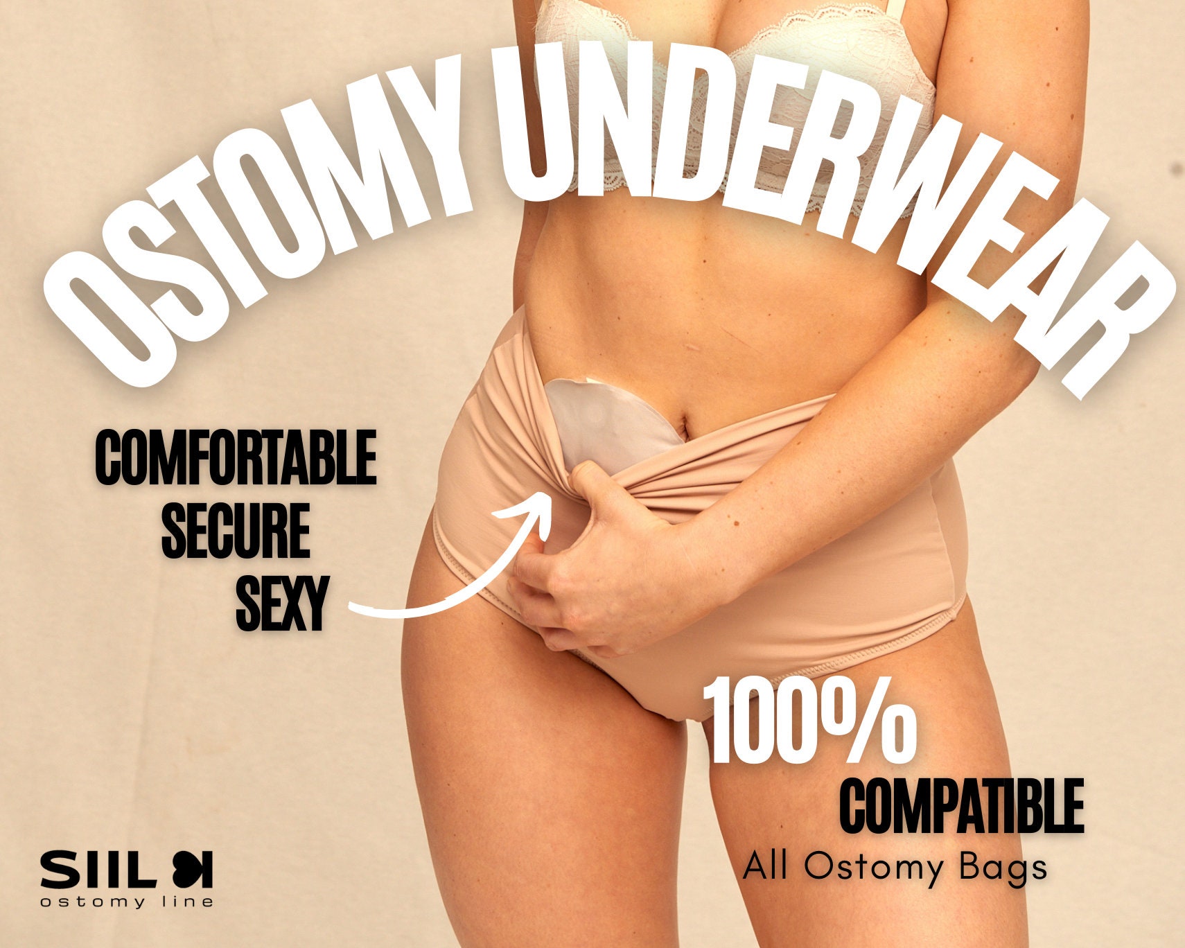 SIIL Ostomy Underwear Lingerie Stoma Bag Covers Ileostomy