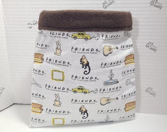 Friends Series Fleece Sugar Glider Pouch: Small Pocket Pet Bed