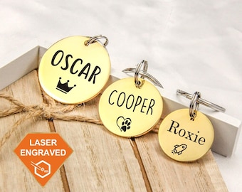 Custom Dog Tag Dog Collar Tag Personalized Cat Tag Cat Collar Tag Cat ID Tag Dog ID Tag Dog Name Tag Engraved Pet Tag Cat Name Gift Tag