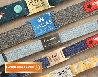 Slide On Dog Tag, Dog Tag, Slide On Dog Tag with Name Personalized, Silent Dog Tag, Custom Dog Tag, Dog Collar Tag, Cute Pet Id Tags
