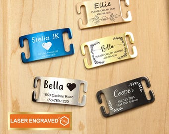 Dog Tag, Silent Dog ID Tag, Dog Tags For Dogs Personalized, Silent Dog Name Tags, Slide On Pet Id Tag, Dog Id Tag, Cat Tag Silent