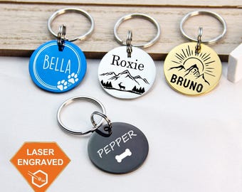Dog Name Tag, Personalized Dog Tag, Custom Pet Tag, Customized Dog Tag, Cat Collar Tag, Dog ID Tag, Engraved Dog Tag, Dog Tag for Dogs