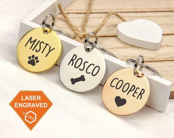Dog Name Tag, Personalized Dog Tag, Custom Pet Tag, Customized Dog Tag, Cat Collar Tag, Dog ID Tag, Engraved Dog Tag, Dog Tag for Dogs