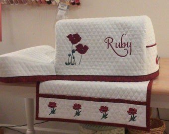 Husqvarna Ruby (deLuxe, Royale and original Ruby model), Topaz 30, Topaz 50. Sewing machine cover pattern pdf, instructions for sewing mat.