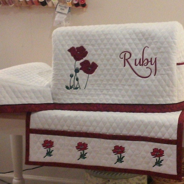 Husqvarna Ruby (deLuxe, Royale and original Ruby model), Topaz 30, Topaz 50. Sewing machine cover pattern pdf, instructions for sewing mat.
