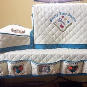 Husqvarna, Topaz 25, Topaz 40, Sewing machine cover pattern pdf, instructions for sewing mat.