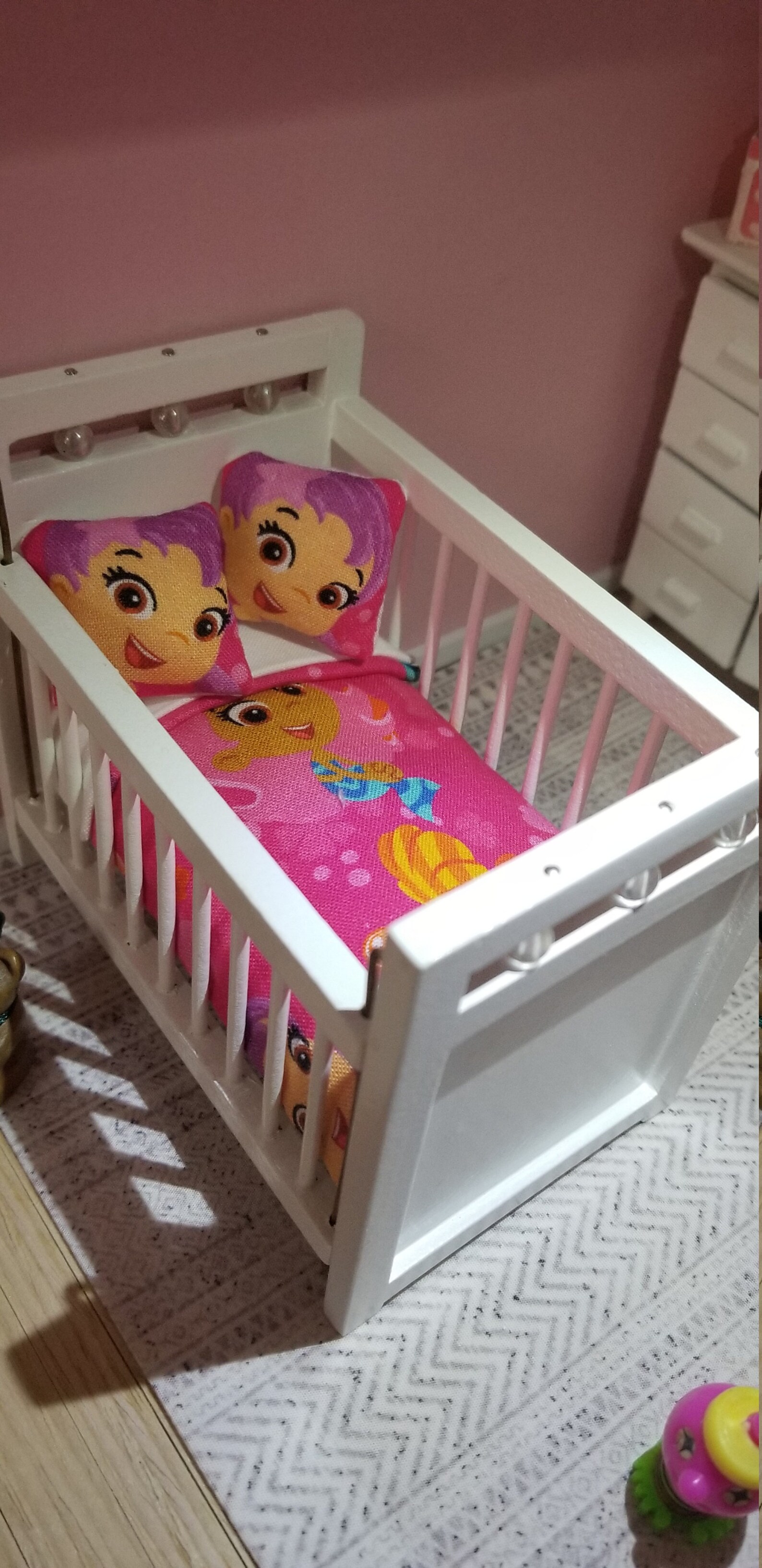 Dollhouse Bubble Guppy crib bedding with matching curtains & a Etsy