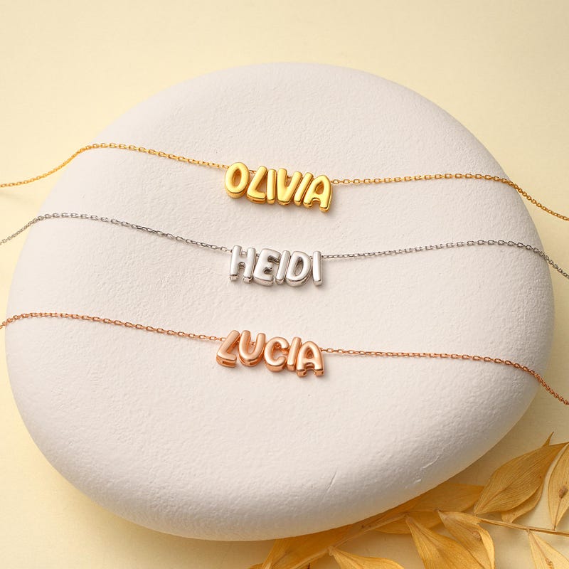 Stamped Letter Necklace -Small main image 1