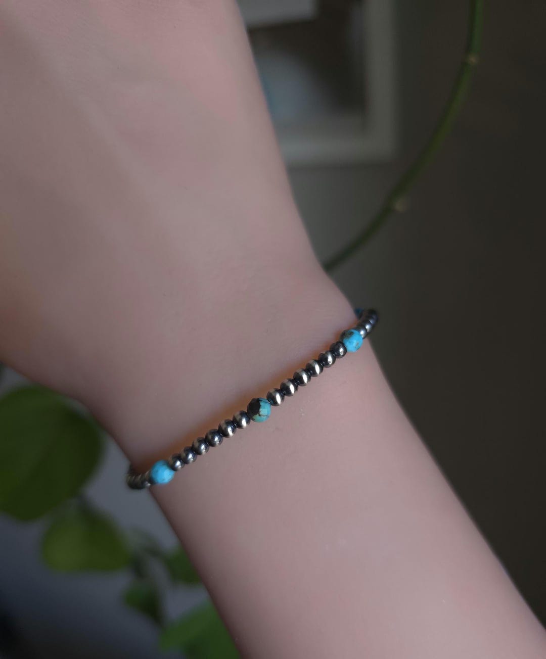 Permanent Bangles Permanent Jewelry Navajo Style Pearl Bangle | Sterling Silver or 14K ...