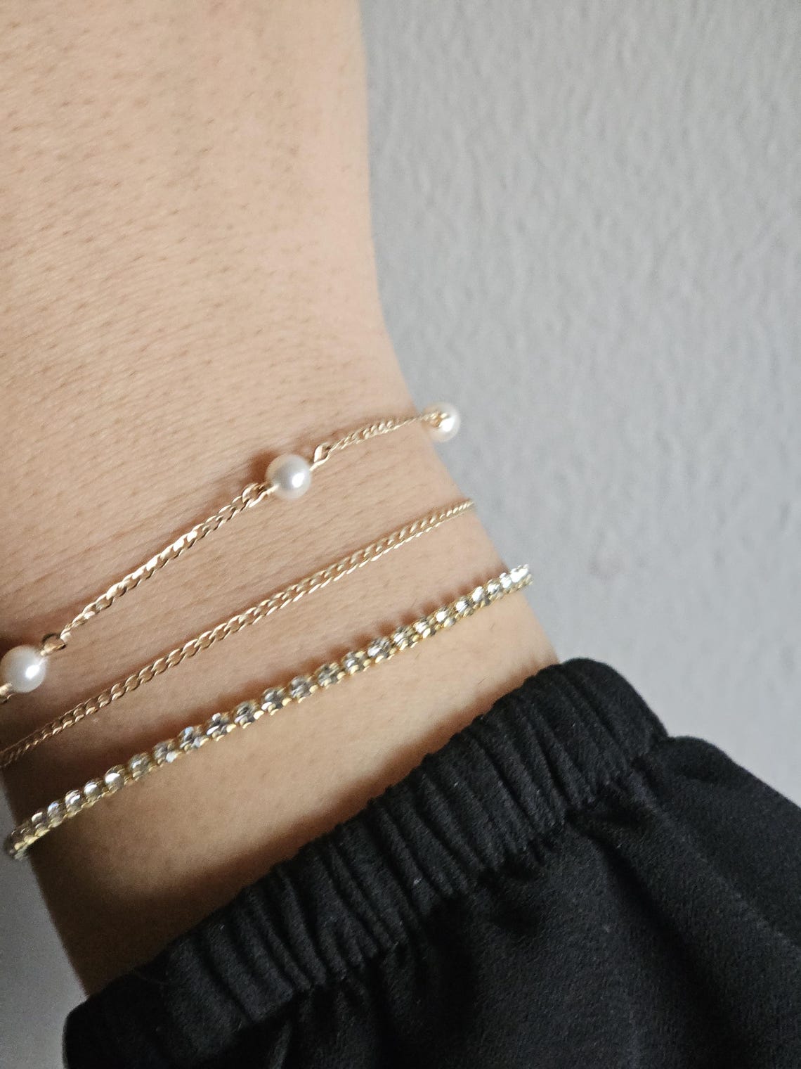 Permanent Bangles Pearl Connector for Permanent Bangle: Handmade Permanent Jewelry Pearl ...