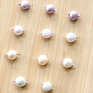 Pearl connector, Permanent jewelry connector, Freshwater Pearl Connector for permanent bangle, connector for permanent bracelet