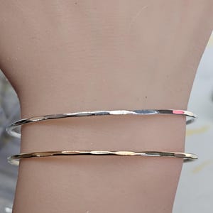 Permanent jewelry Bangle, Bangle blanks for permanent jewelry, Sterling Silver or Gold Filled bangle, Permanent Bangle, hammered finish