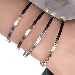 Permanent jewelry Bangle, Wide style Bangle blanks for permanent jewelry, Sterling Silver or Gold Filled bangle, Permanent Bangle for pj