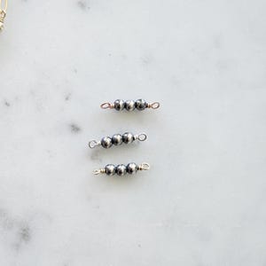 Navajo pearl connector, Pearl Connector for permanent bangle or Permanent jewelry, Handmade permanent jewelry connector, Navajo connector