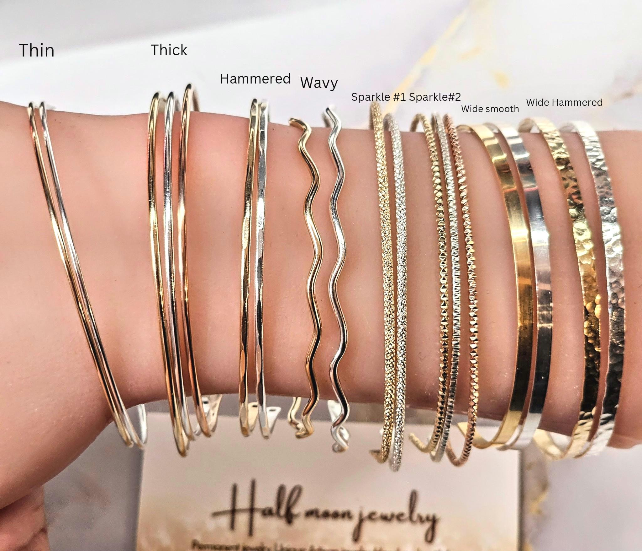 Original Permanent jewelry Bangle, Bangle blanks permanent jewelry, Sterling Silver or Gold Filled bangle, Permanent Bangle, Handmade bangle