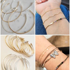 Permanent Bangles Original Permanent Jewelry Bangle, Sterling Silver or Gold Filled ...