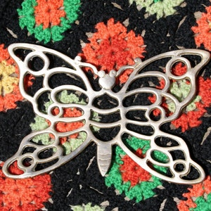 1970&#39;s Vintage Brass Butterfly Trivet/Wall Art