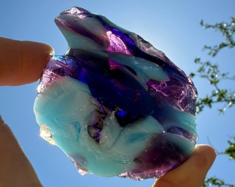 Andara crystal reiki activated to Atlantis, Poseidon energy, Alignment while Growing, amethyst & blue multi colored andara, rare