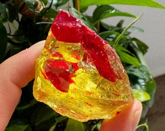 Andara crystal reiki activated to Thor's Dragon, Archangel Gabriel, Energy Clearance, Rapid Change, red and yellow multi colored