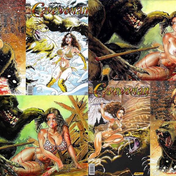 Cavewoman comics: Feeding Grounds #1,2 w/Special Editions. Choose YOUR Cover! NM+ (2012)