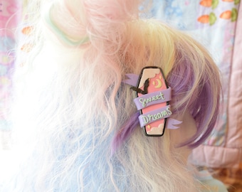 Kawaii Sarg Haarspange: Pastel Goth Fairy Kei Schmuck