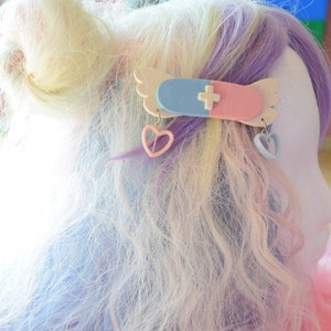 Kawaii Pastel Menhera Pill Hairclip, Fairy Kei Jewelry