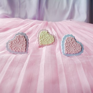 Kawaii Pastel Flower Heart Ring: Polymer Clay Jewelry