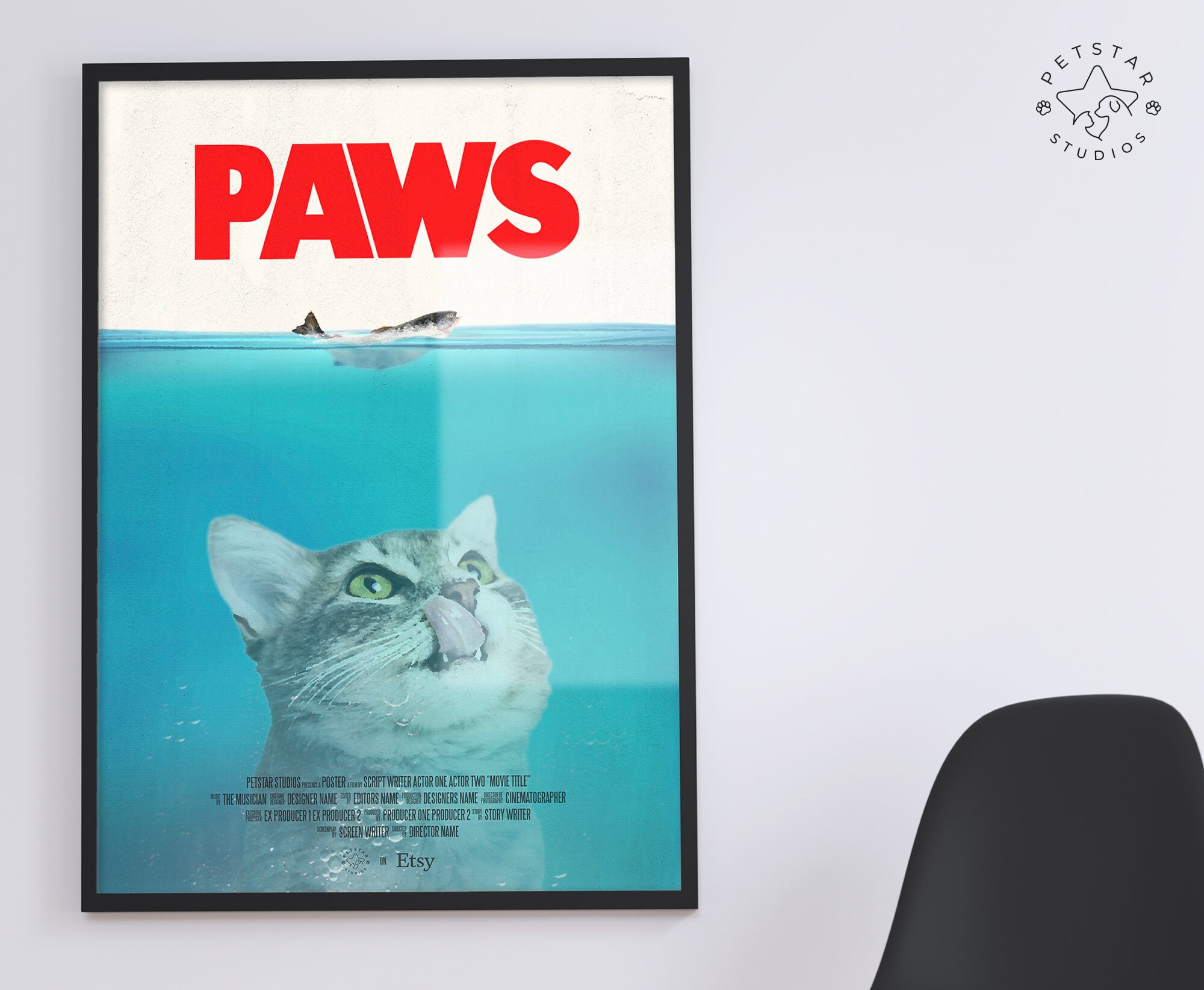Paws Sweatshirt Funny Cat Parody Jumper Shark Movie Poster Jaw Sweat Herren LA2486922 Paws Sweatshirt Funny Cat Parody Jumper Shark Movie Poster Jaw Sweat Herren LA2486922