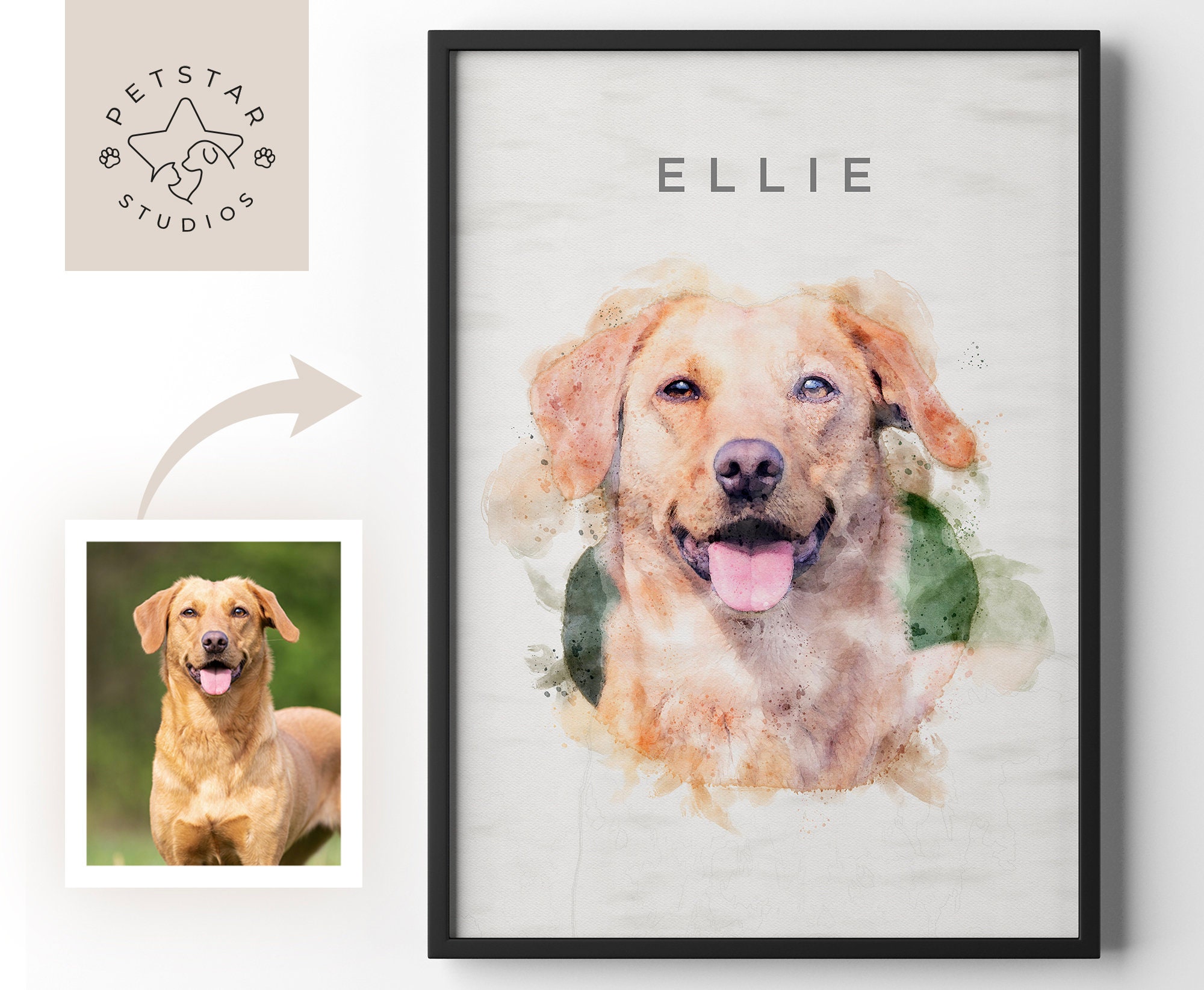 Discover Custom Watercolour Pet Poster