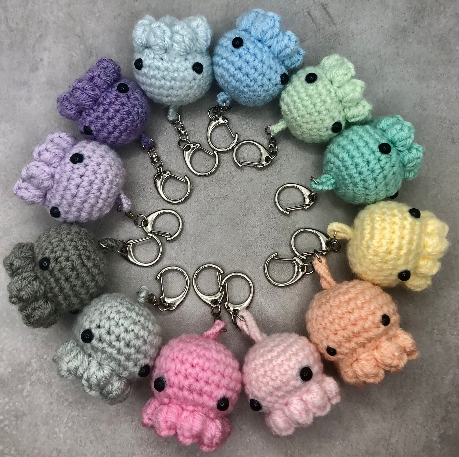 Octopus amigurumi keychain Etsy