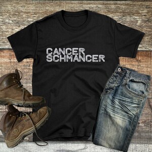 Cancer Schmancer Unisex funny cancer t-shirt, Chemo wear, Lighthearted Cancer tee, Sarcastic Cancer shirt, Funny Cool Cancer Motivation tee