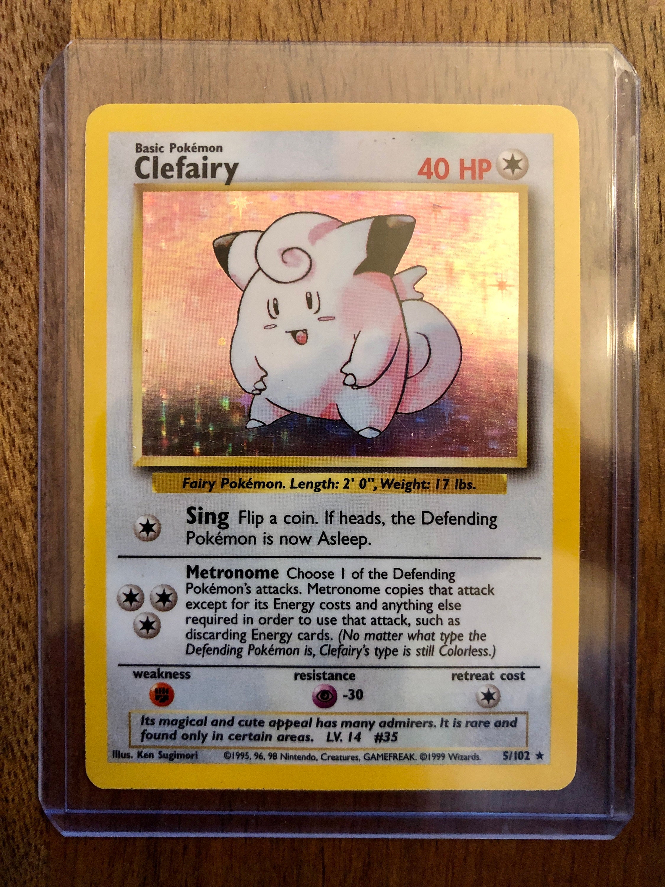 Rare Clefairy Holo 1999 Base Set Pokemon Card (5/102) - Etsy
